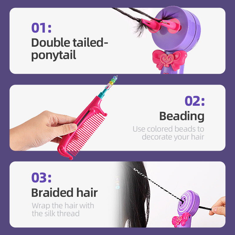 Deluxe Fashion Girl Automatic Hair Braider and Beaded Styling Set - The Ultimate DIY Salon Experience