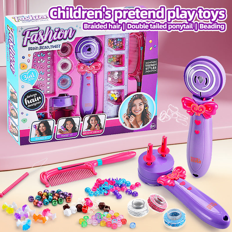 Deluxe Fashion Girl Automatic Hair Braider and Beaded Styling Set - The Ultimate DIY Salon Experience