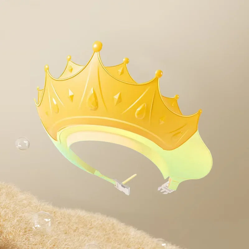 قبعة الاستحمام الملكية للأطفال (من 1 - 3 سنوات) 👑 | درع الحماية الذكي لحمام بدون دموع