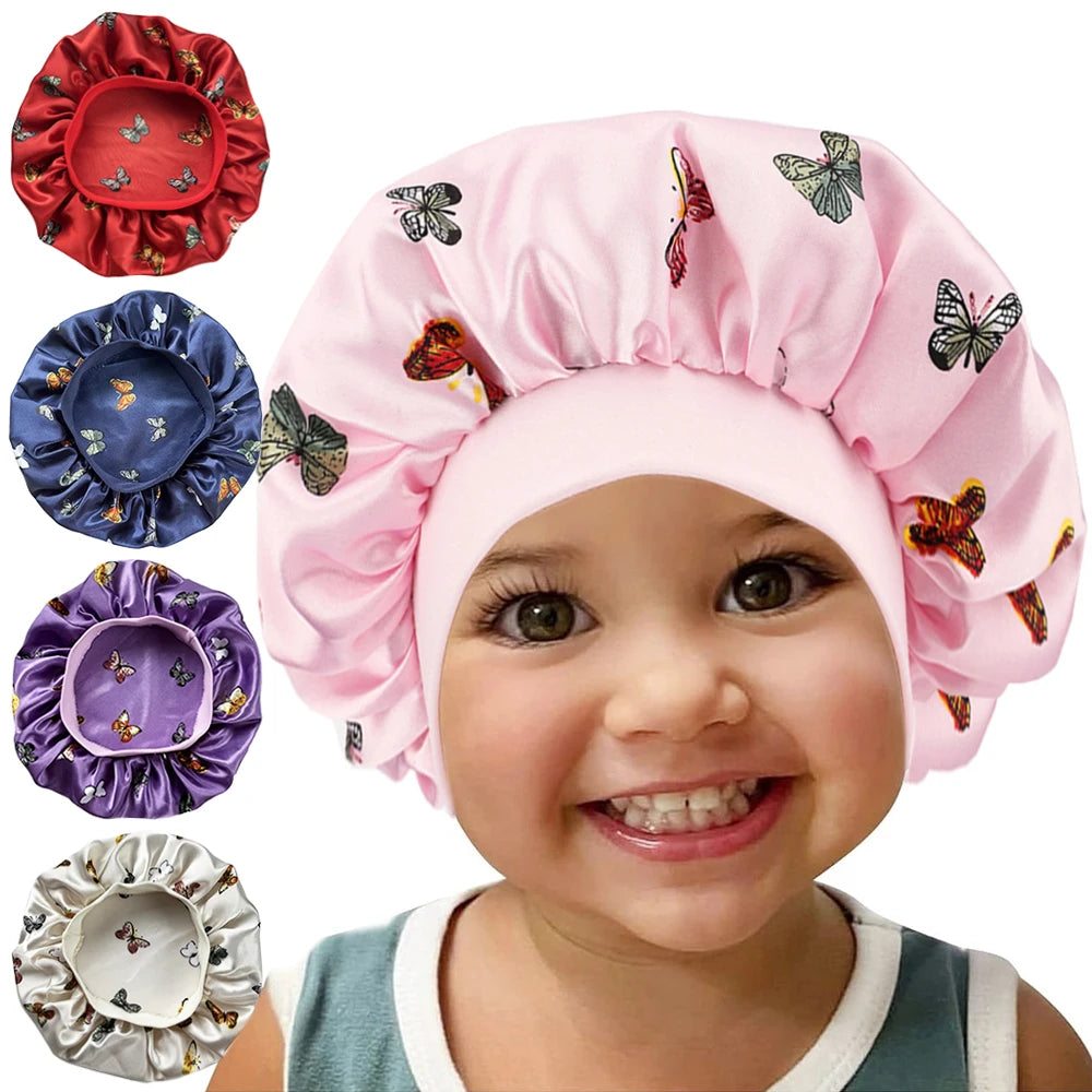 Soft Satin Kids Sleep Cap – Hair Protection & Anti-Tangle
